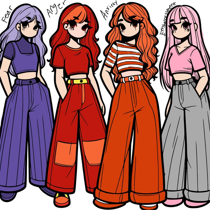 girls with wide pants and a croc top