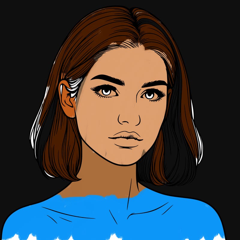 realistic portrait of woman