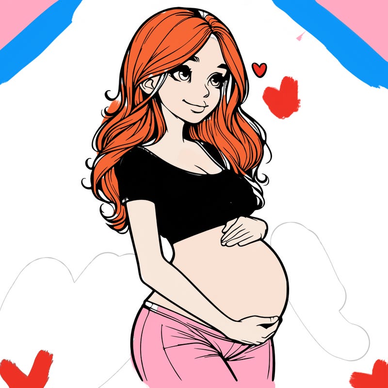 realistic pregnant girl