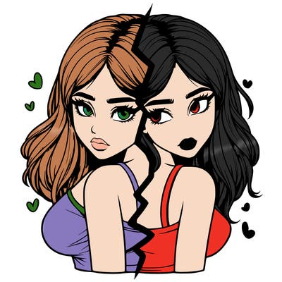 realistic girl split