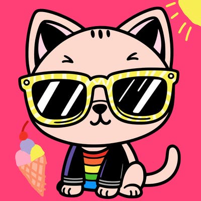 cat with sunglasses