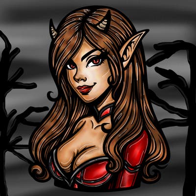 realistic female devil