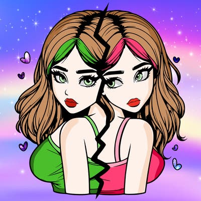 realistic girl split