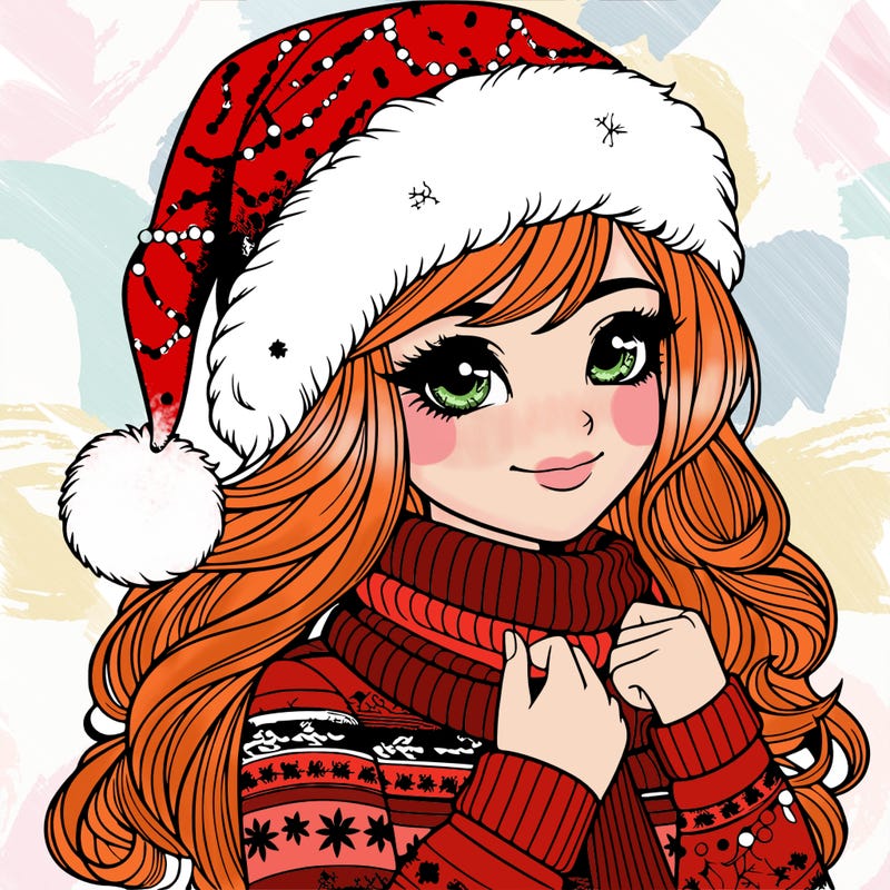 realistic christmas girl