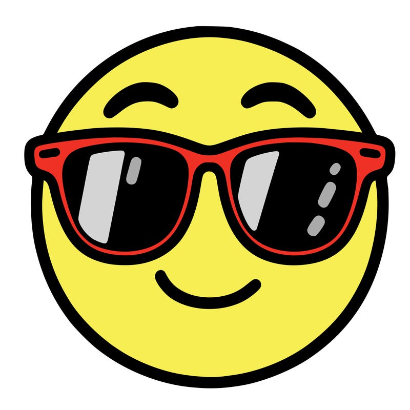 emoji with sunglasses
