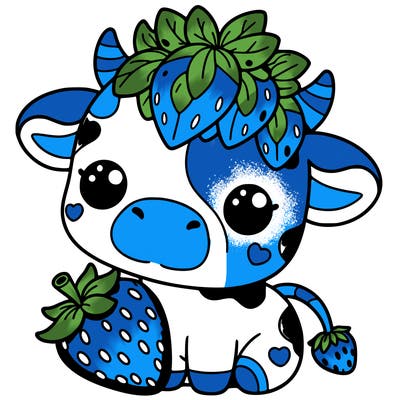 cute strawberry cow