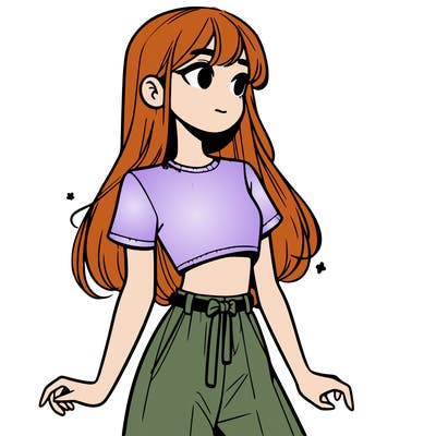 girl in a cute crop top