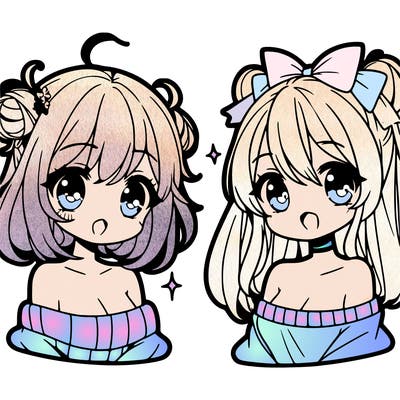 cute anime girls with cute hair styles