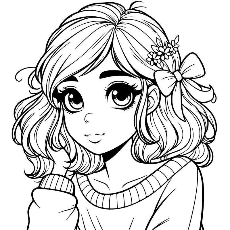 pretty girl realistic shy