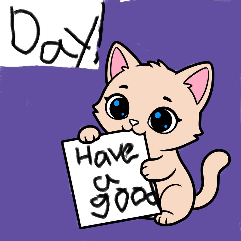 a small cat with a blank sheet of paper in its hand. the cat is sooooooo cute!