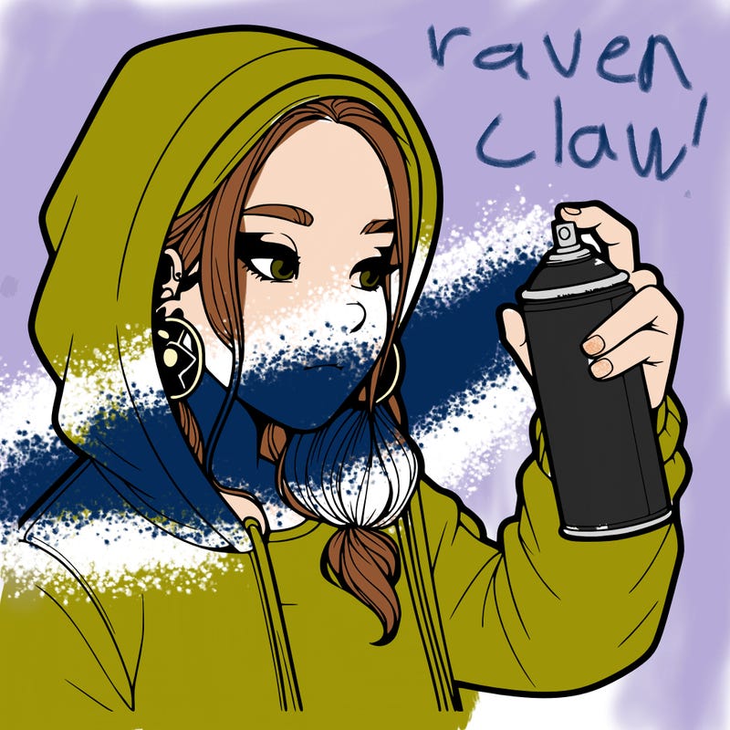 a realistic girl, spray painting