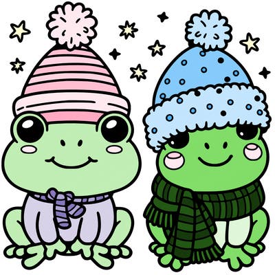 cute frog christmas