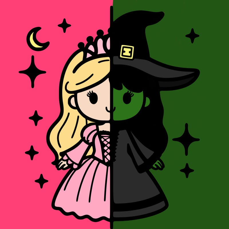 split princess and witch