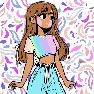 girl in a cute crop top