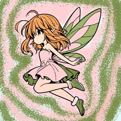 manga fairy flying