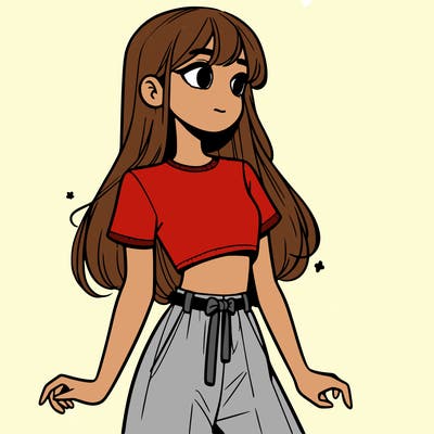 girl in a cute crop top