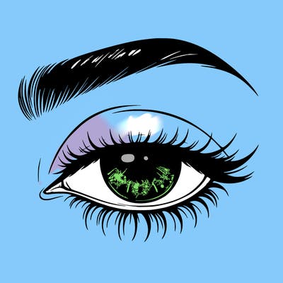 eye closed realistic