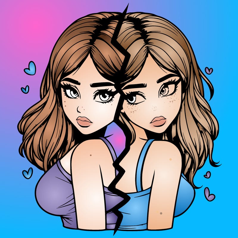 realistic girl split