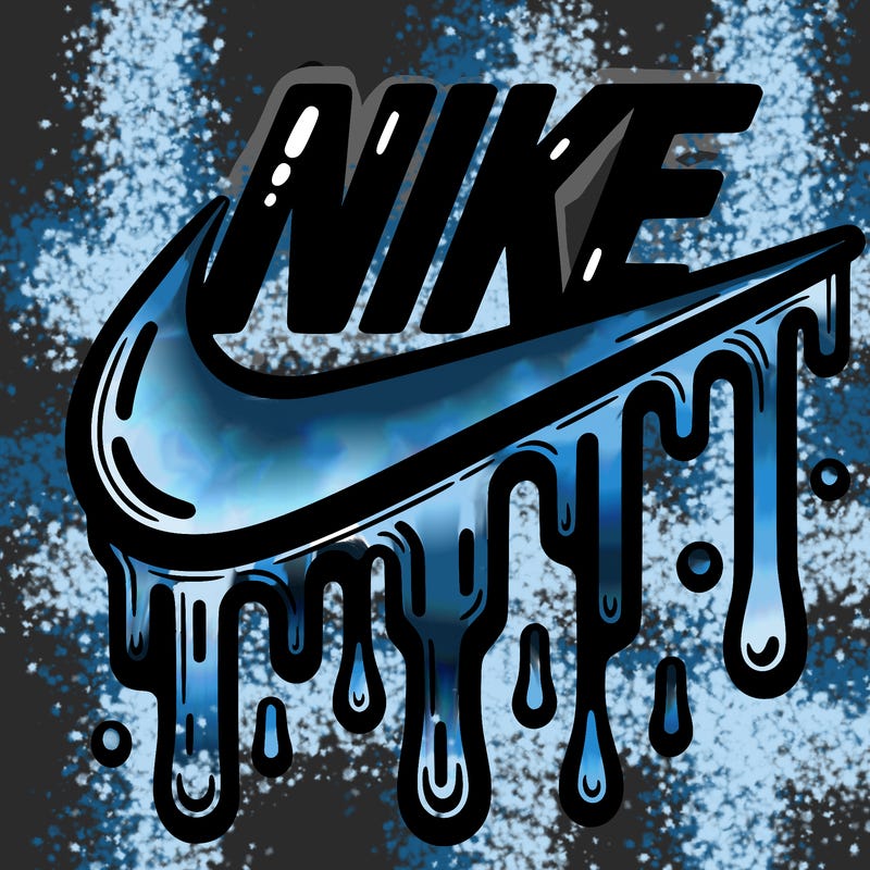 dripping nike logo
