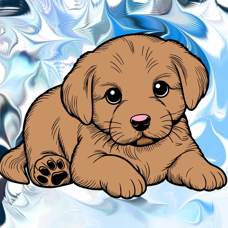 a cute realistic puppy