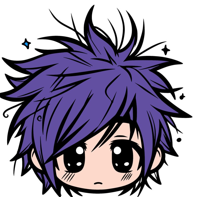 messy hair sharp eyes