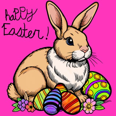 realistic rabbit easter