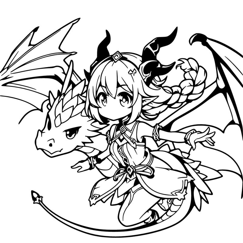 dragon anime girl