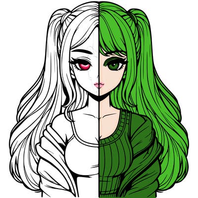 realistic girl split