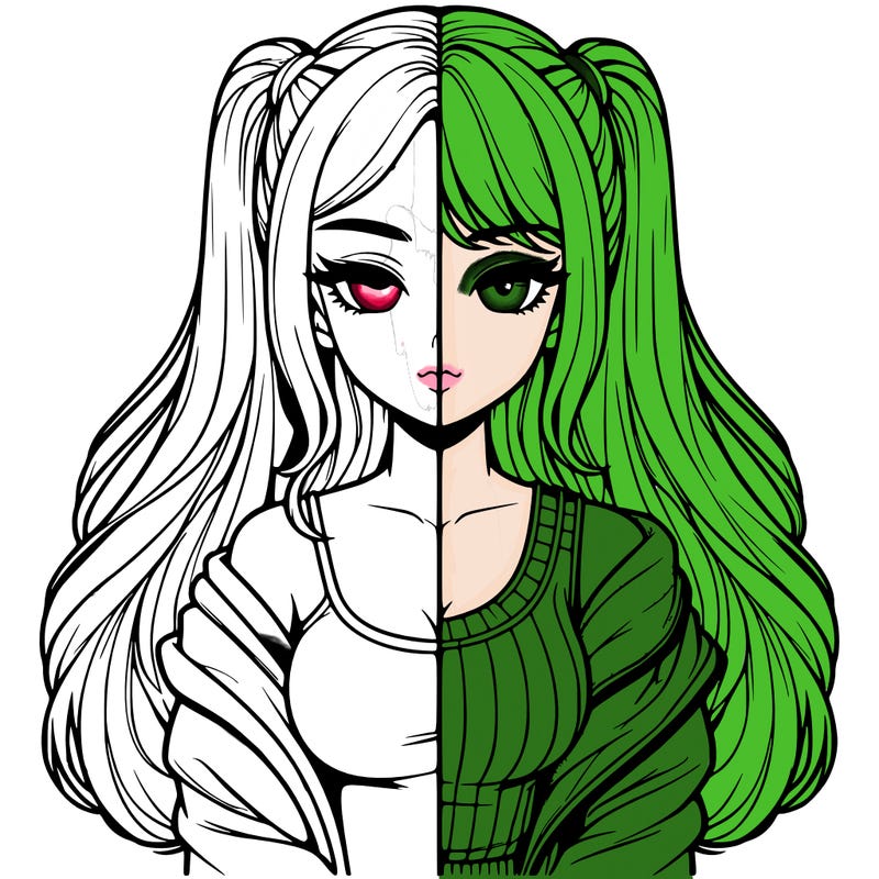 realistic girl split