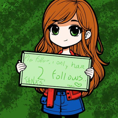 realistic girl holding a sign