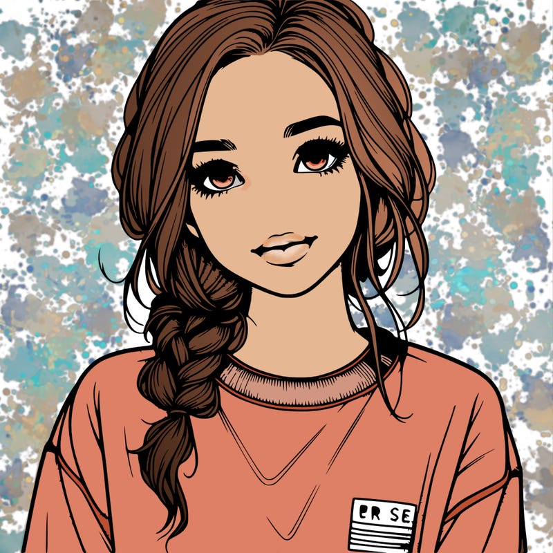 realistic girl with sweat shirt on