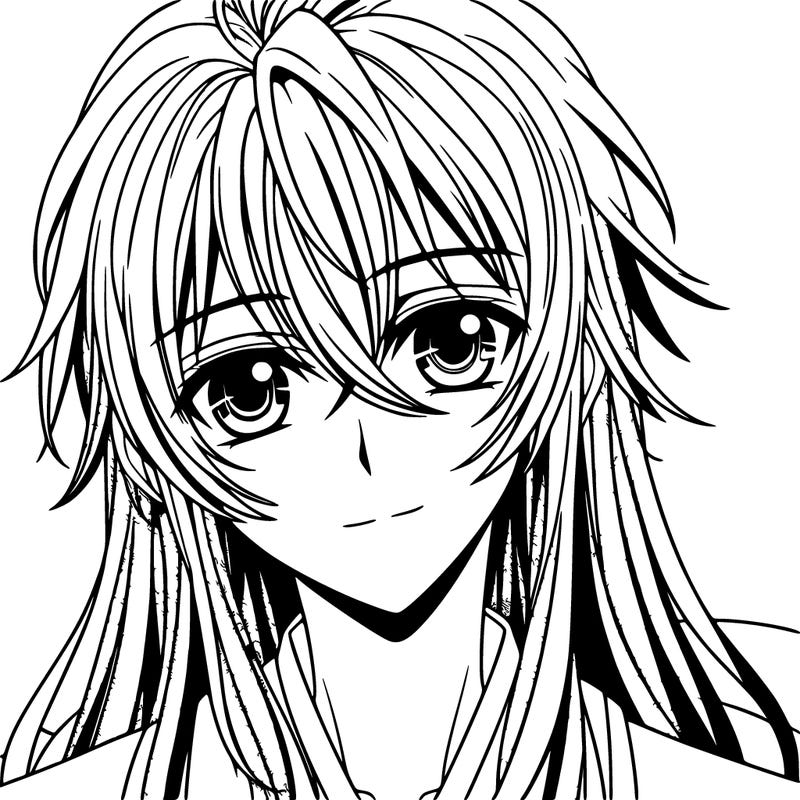 anime boy with long hair and deep eyes