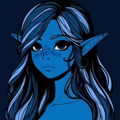 elf girl realistic dark fantasy