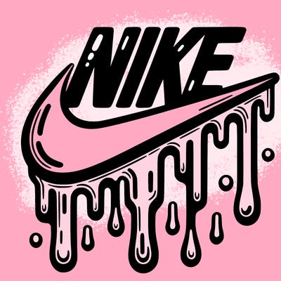 dripping nike logo