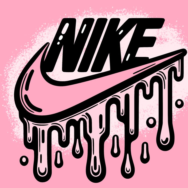 dripping nike logo