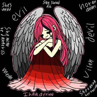 ethereal girl in grief, lonely and heartbroken