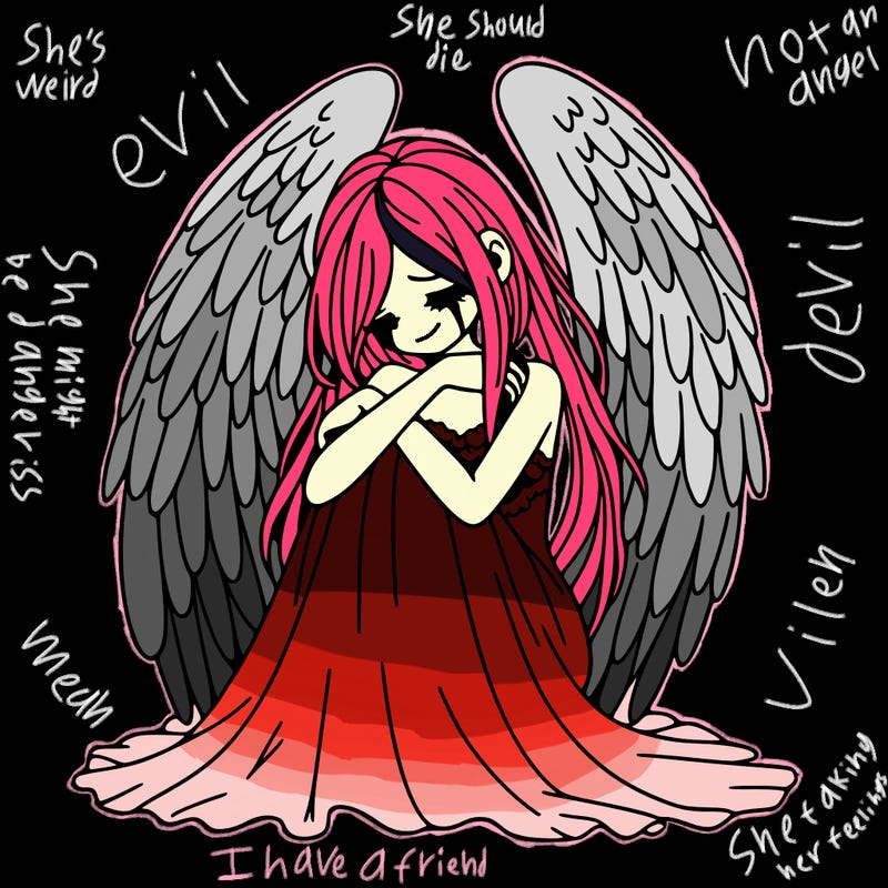 ethereal girl in grief, lonely and heartbroken