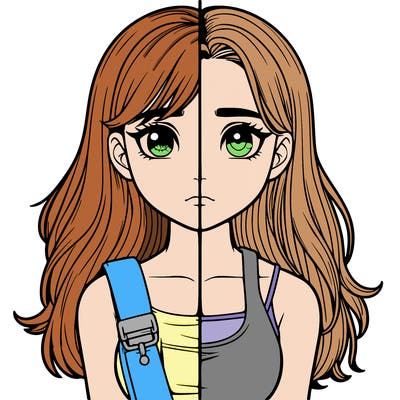 realistic girl split