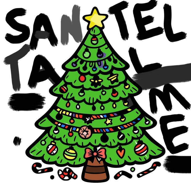 christmas tree with lots of details