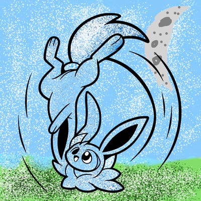 sylveon doing a backflip