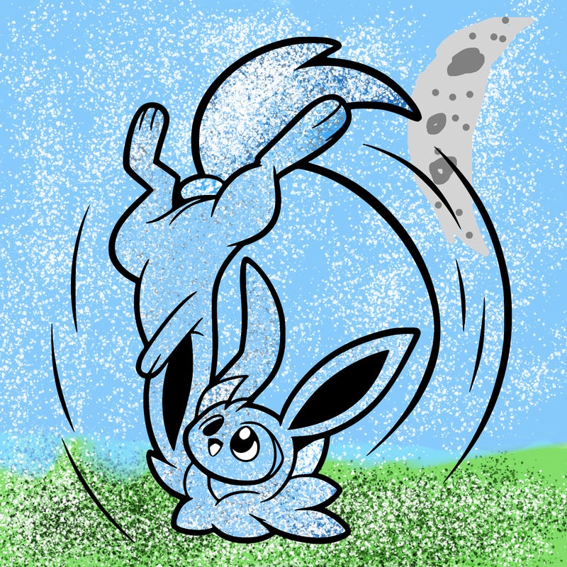 sylveon doing a backflip