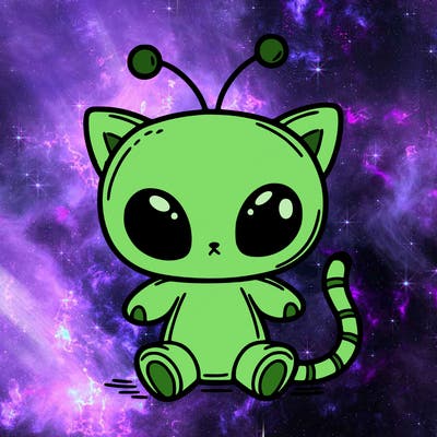 a cute alien cat