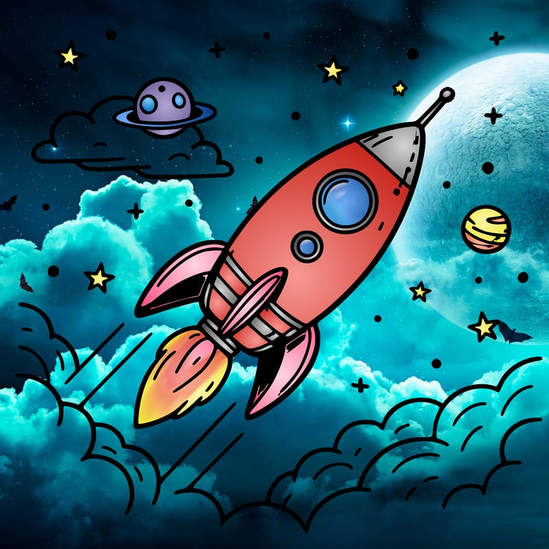 rocket in space
