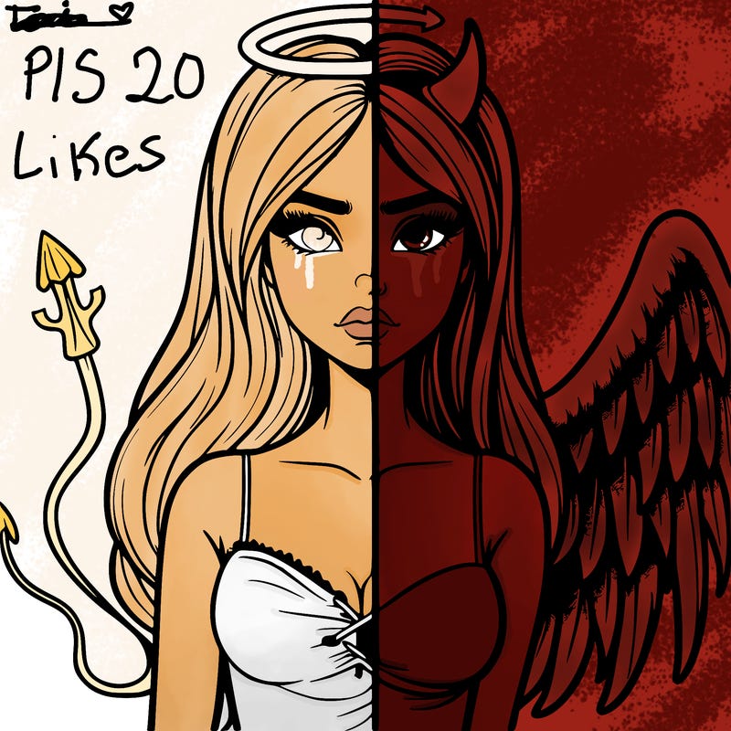 devil vs angel realistic girl