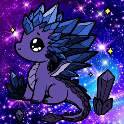 little cute crystal dragon