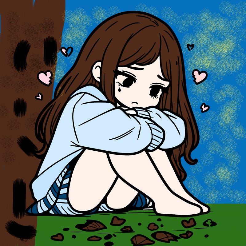 a girl after a breakup