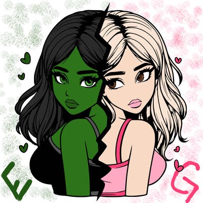 realistic girl split