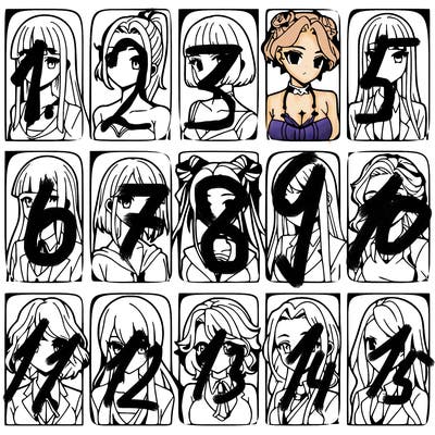 girls that look diffrent anime