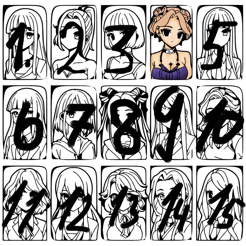 girls that look diffrent anime