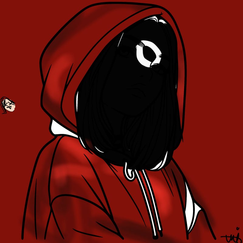 a realistic girl in a hoodie